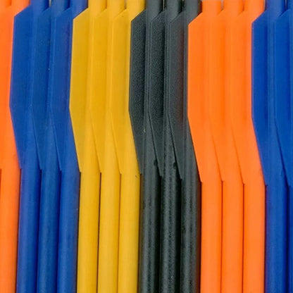 36 Uds. Flechas de virotes de plástico colorido de 6,3 pulgadas para caza con arco