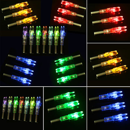 3Pcs/Box Hunting Bowstring Activated LED Lighted Nock for 6.2/6.25mm Arrow Shaft