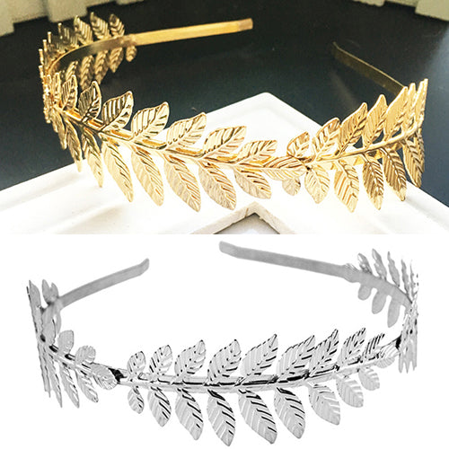 Mujeres Punk Laurel Leaf Branch Leaves Diadema Fiesta Prom Hair Band Joyería