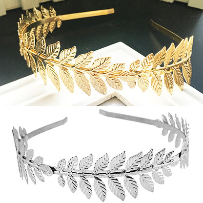 Women Punk Laurel Leaf Branch Leaves Headband Party Prom Hair Band Jewelry