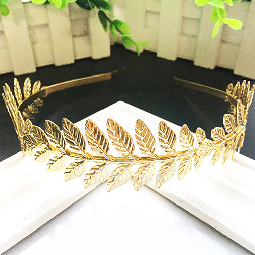 Mujeres Punk Laurel Leaf Branch Leaves Diadema Fiesta Prom Hair Band Joyería