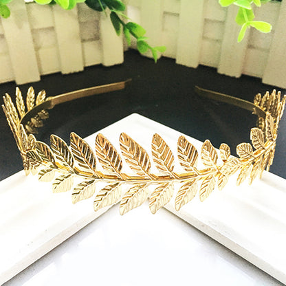 Women Punk Laurel Leaf Branch Leaves Headband Party Prom Hair Band Jewelry