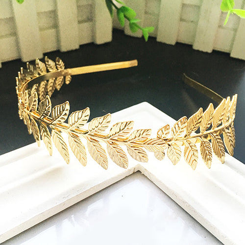 Mujeres Punk Laurel Leaf Branch Leaves Diadema Fiesta Prom Hair Band Joyería