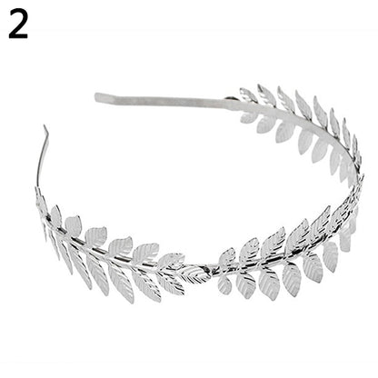 Women Punk Laurel Leaf Branch Leaves Headband Party Prom Hair Band Jewelry