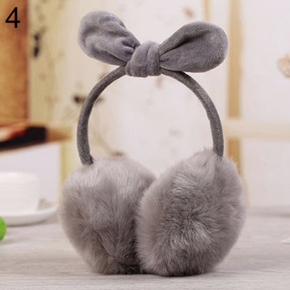 Women Fashion Rabbit Ear Faux Rabbit Fur Earmuffs Soft Warmer Winter Earwarmers