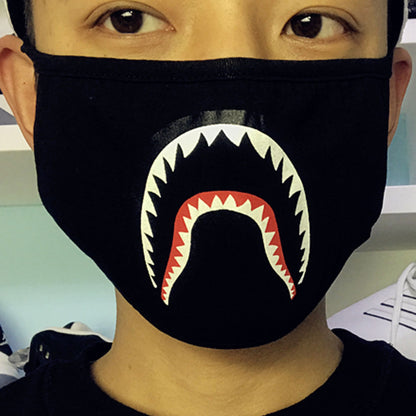 1Pc Fashion Black/Camouflage Shark Mouth-muffle Anti-dust Cotton Face Mask