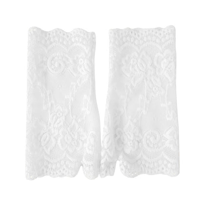 Guantes sexis de encaje sin dedos para mujer, protección solar para conducir, protección UV, para fiesta de boda