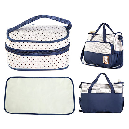 Conjunto de bolsa de pañales para cochecito de bebé, bolso de maternidad de gran capacidad, 5 uds.