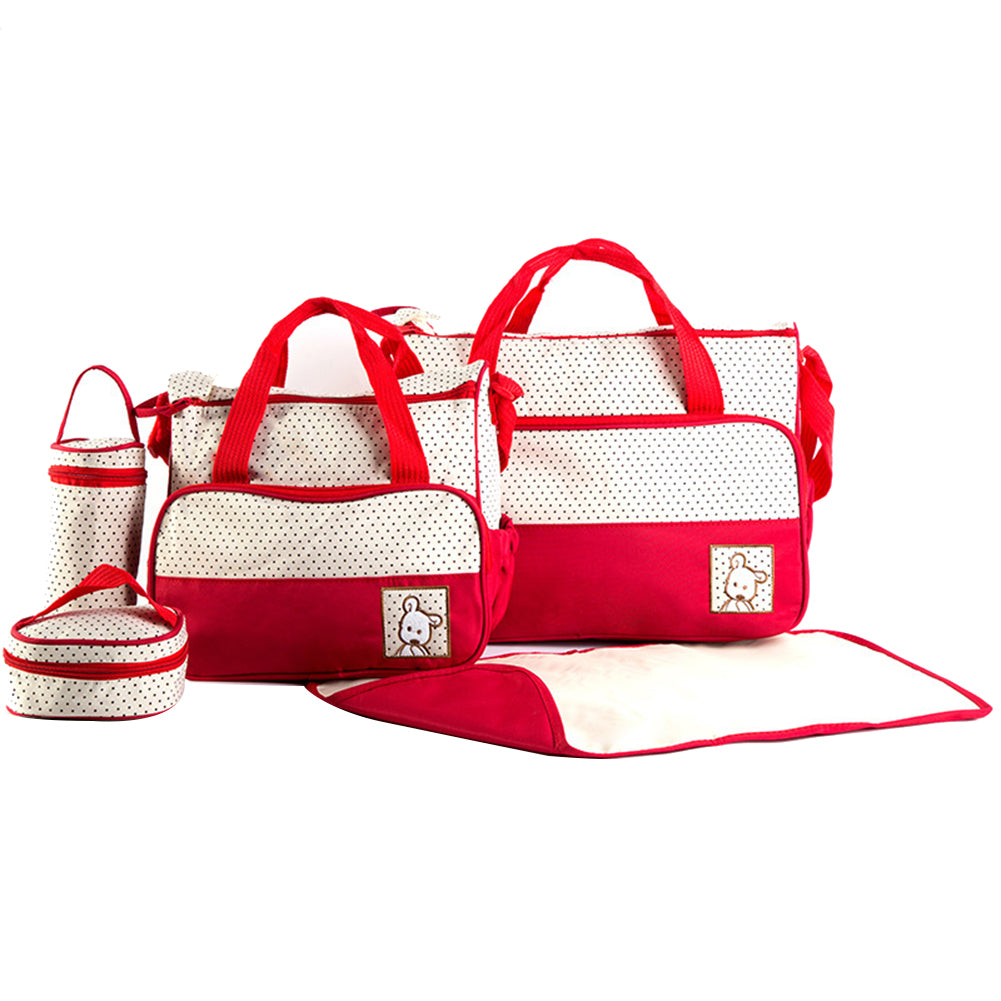 Conjunto de bolsa de pañales para cochecito de bebé, bolso de maternidad de gran capacidad, 5 uds.