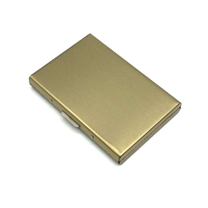 2pcs Stainless Steel Quality Credit Card Holder Men Slim Anti Protect Travel ID Holder Women Wallet Metal Case