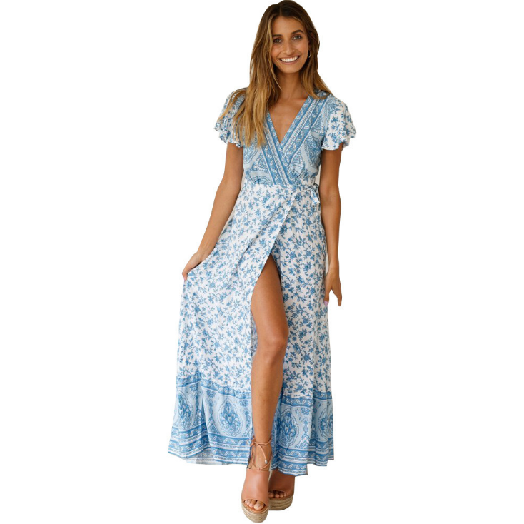 Printed Pattern Long Summer Dress