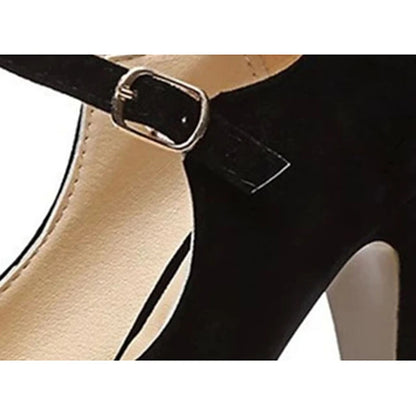 Women's Heels Chunky Heel Pointed Toe Buckle PU(Polyurethane) Light Soles