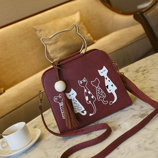"Nice Cat" handbag / shoulder diagonal handbag
