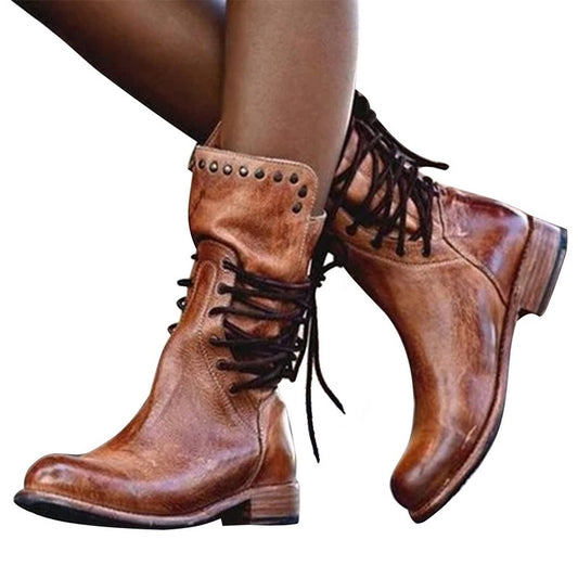 Back Strap Knight Styling Thick Heel Boot