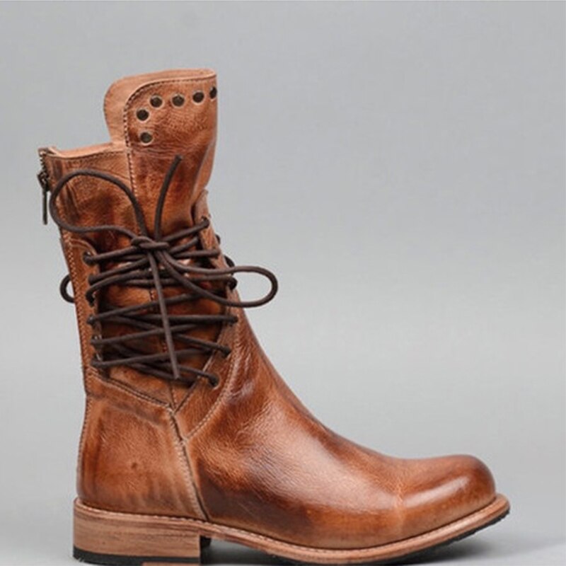 Back Strap Knight Styling Thick Heel Boot