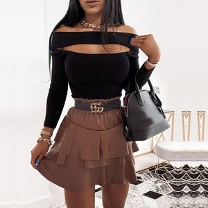 Ladies High Waist Mini Puff Cake Skirt