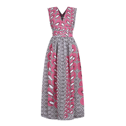 ON SALE!!! 50% OFF!!! Formal Printed Multi Bandage Dress / Long Skirt