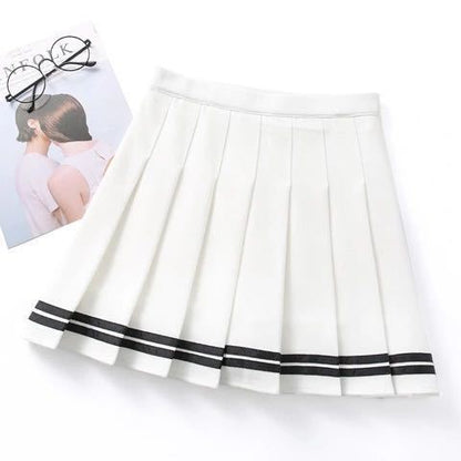 High Waist Pleated Skirt Slimming Tennis Skirt