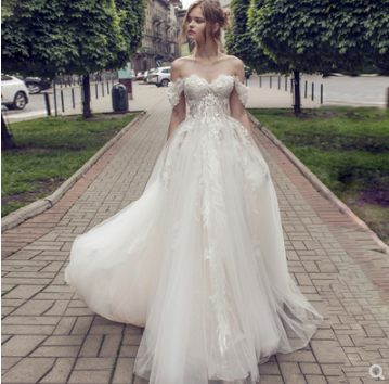 Angel Wedding Dress Sen-Line Super Fairy One-Shoulder