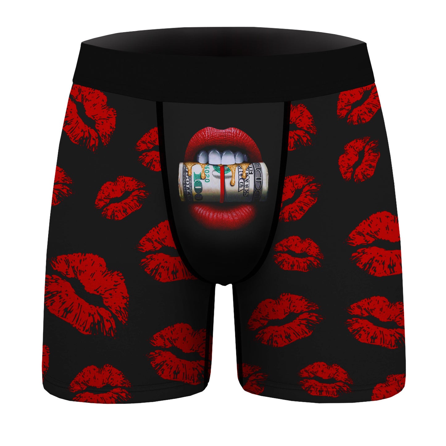 New Digital Printing Sterile Underwear Men'S Sexy Lips Comfo