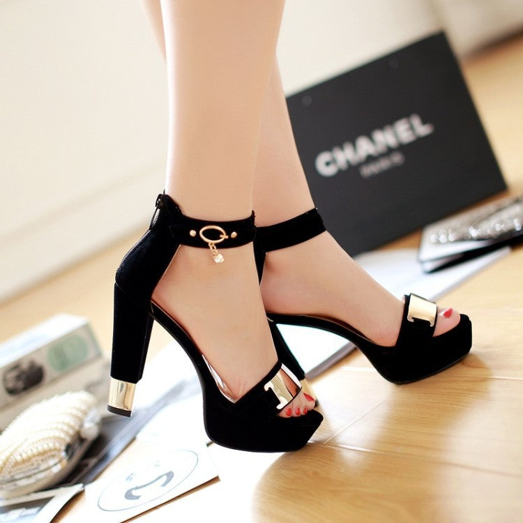 Platform Black Sexy Fish Mouth High Heels