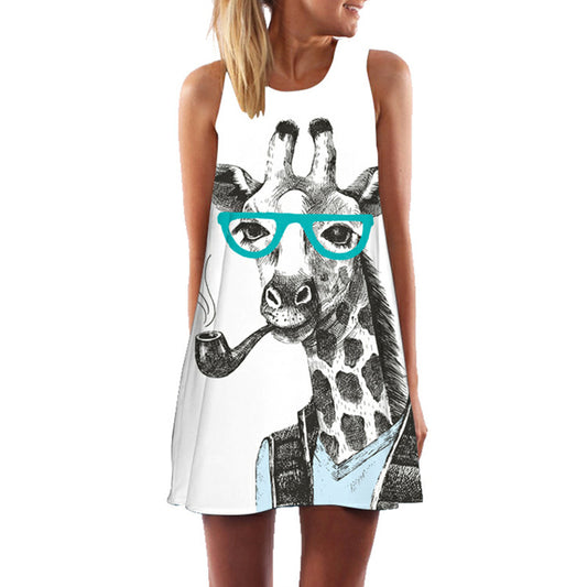 ON SALE!!! 50% OFF!!! Summer Women's Fashion Giraffe Digital Dress