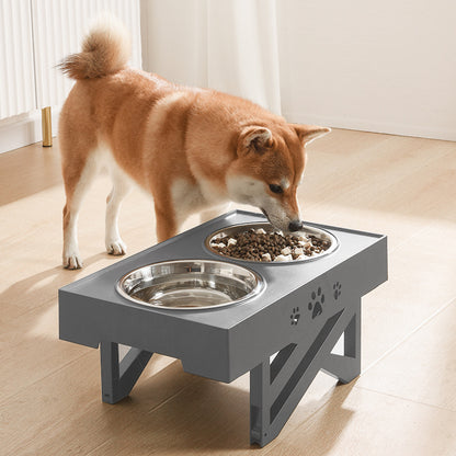 Adjustable Height And Large Capacity Stainless Steel Dog Food Bowl - The Styky Shack