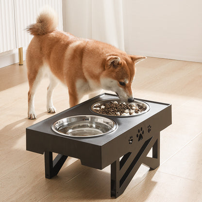 Adjustable Height And Large Capacity Stainless Steel Dog Food Bowl - The Styky Shack