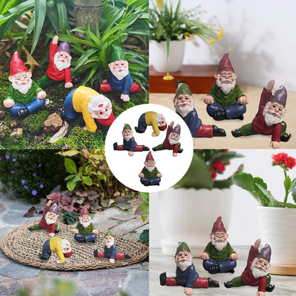 Yoga Drunken Dwarf Resin Crafts Decoration Miniature Gardening Ornaments Dwarf