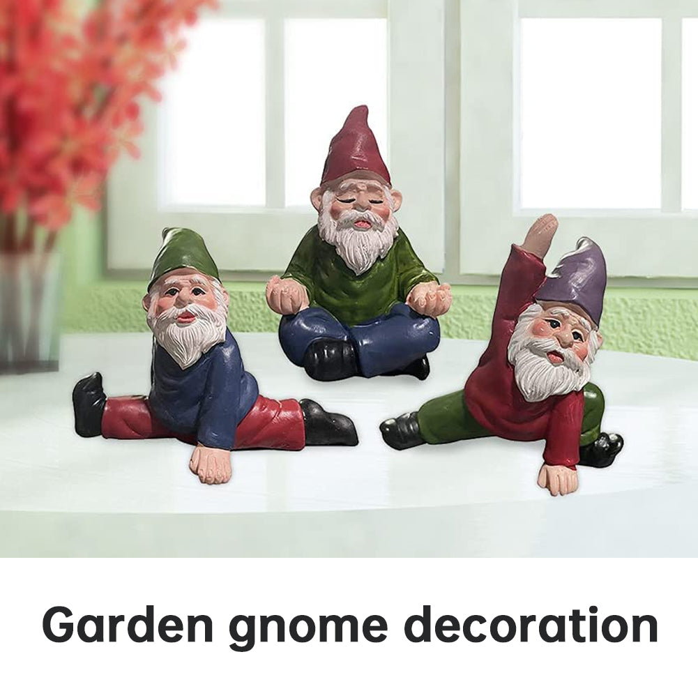 Yoga Drunken Dwarf Resin Crafts Decoration Miniature Gardening Ornaments Dwarf