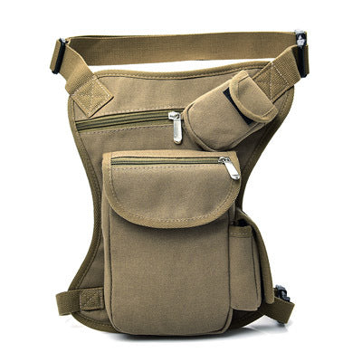 Ares canvas leg men's multi-functional leg outdoor men and women casual tactical bag pockets ride Marching fans waist bag