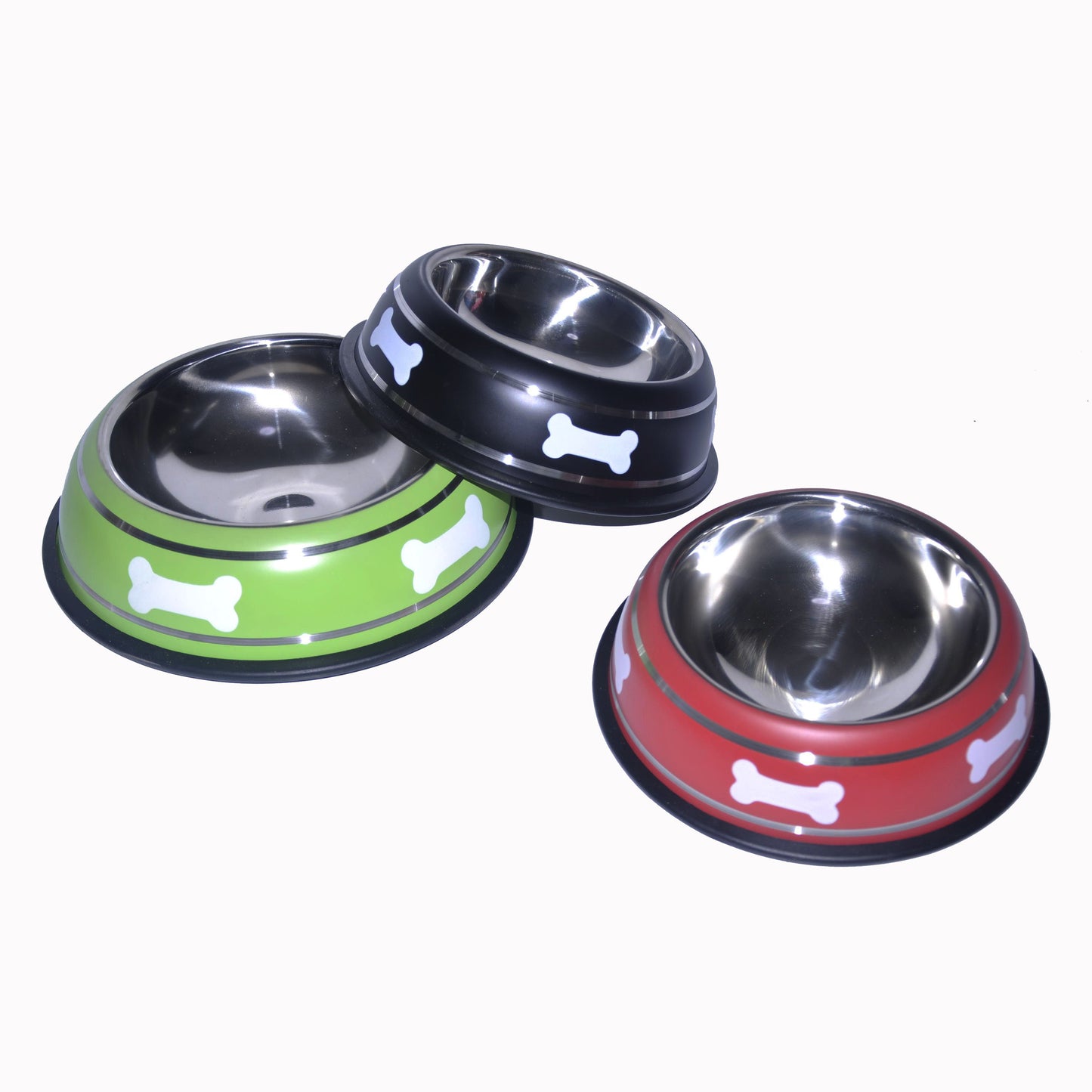 2020 New Design High Quality Stainless Steel Bone Print Travel Dog Food Water Bowl