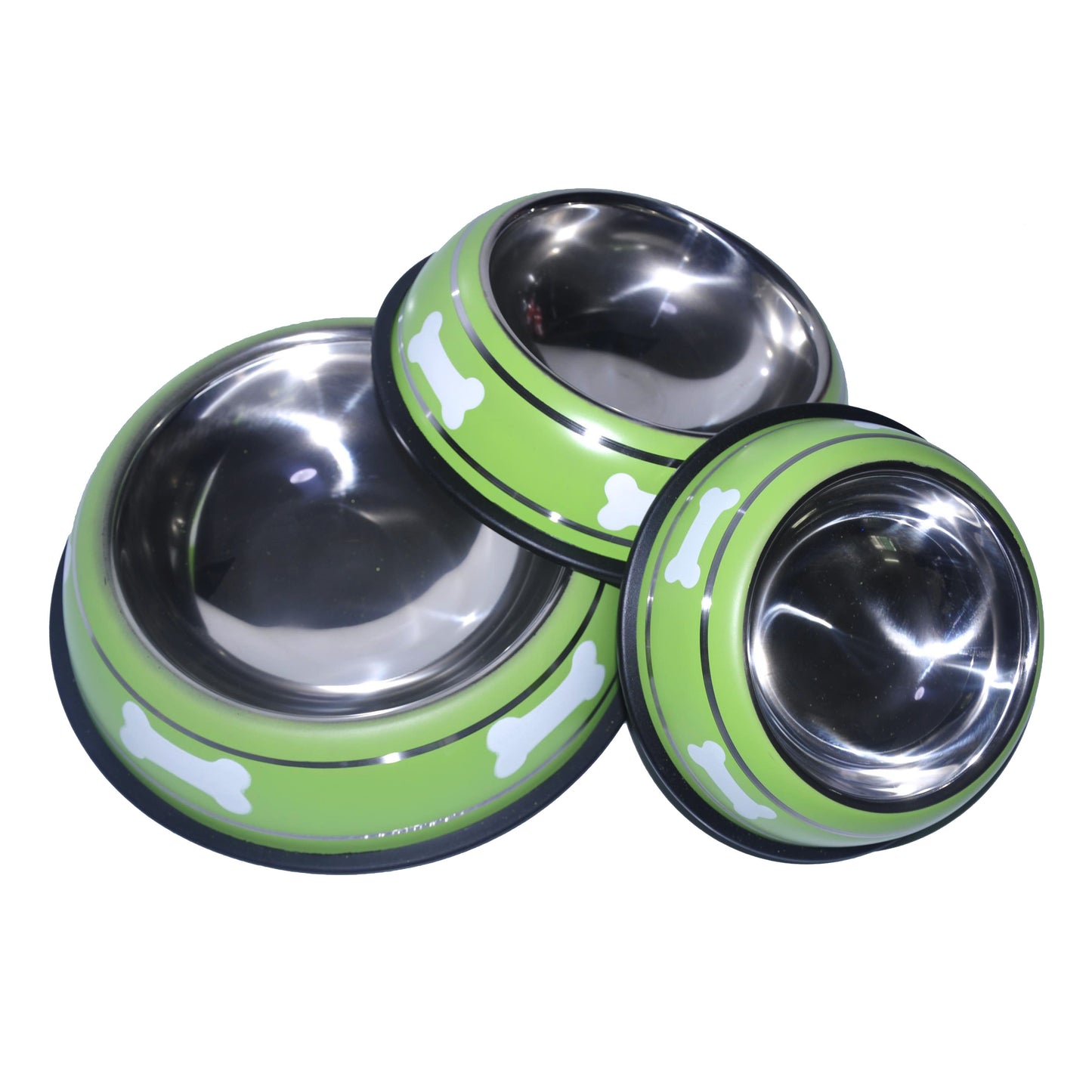 2020 New Design High Quality Stainless Steel Bone Print Travel Dog Food Water Bowl