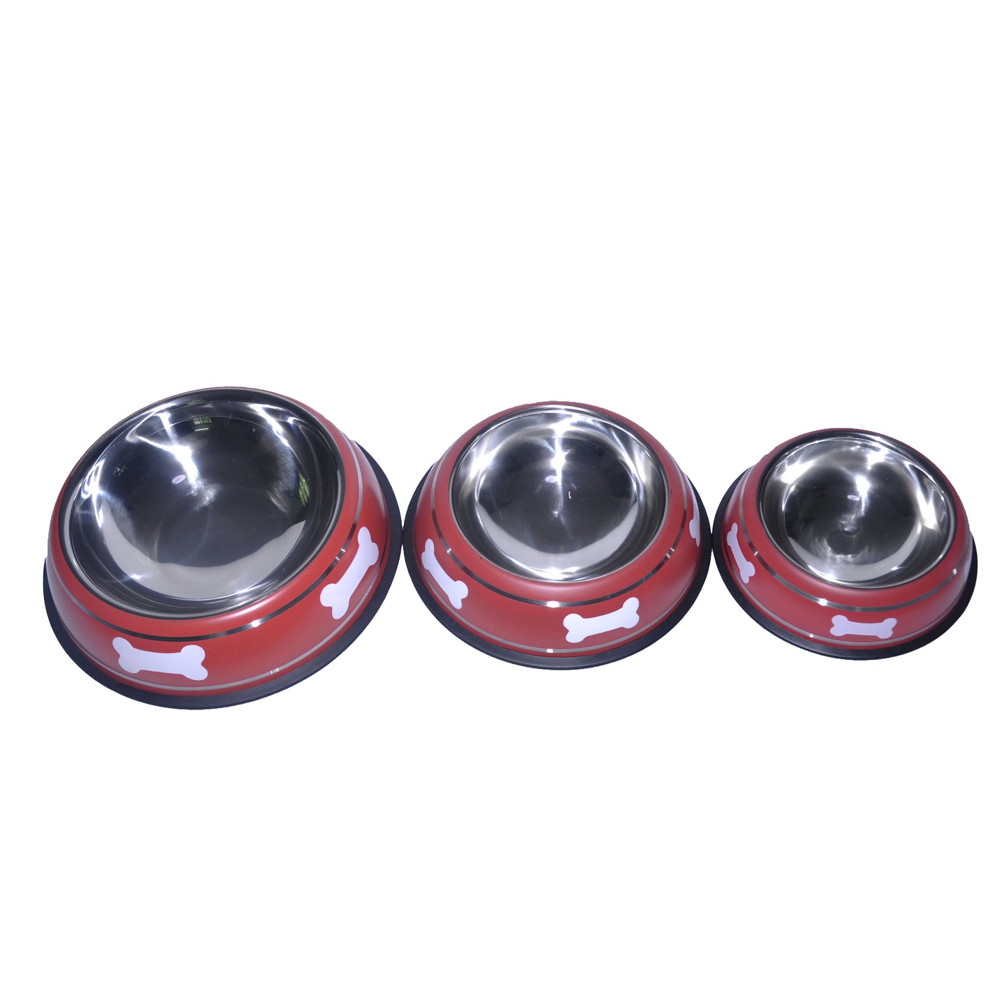 2020 New Design High Quality Stainless Steel Bone Print Travel Dog Food Water Bowl