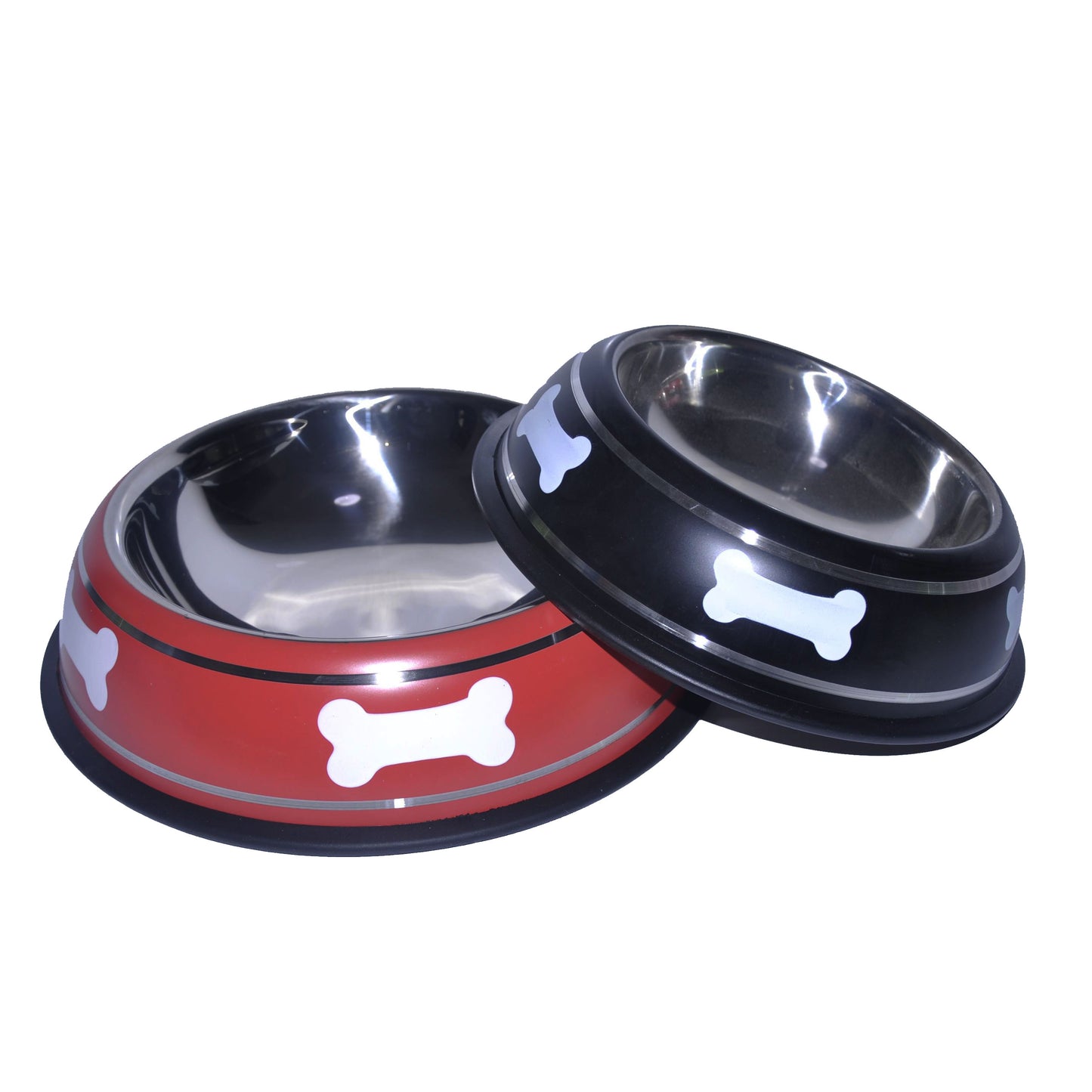 2020 New Design High Quality Stainless Steel Bone Print Travel Dog Food Water Bowl