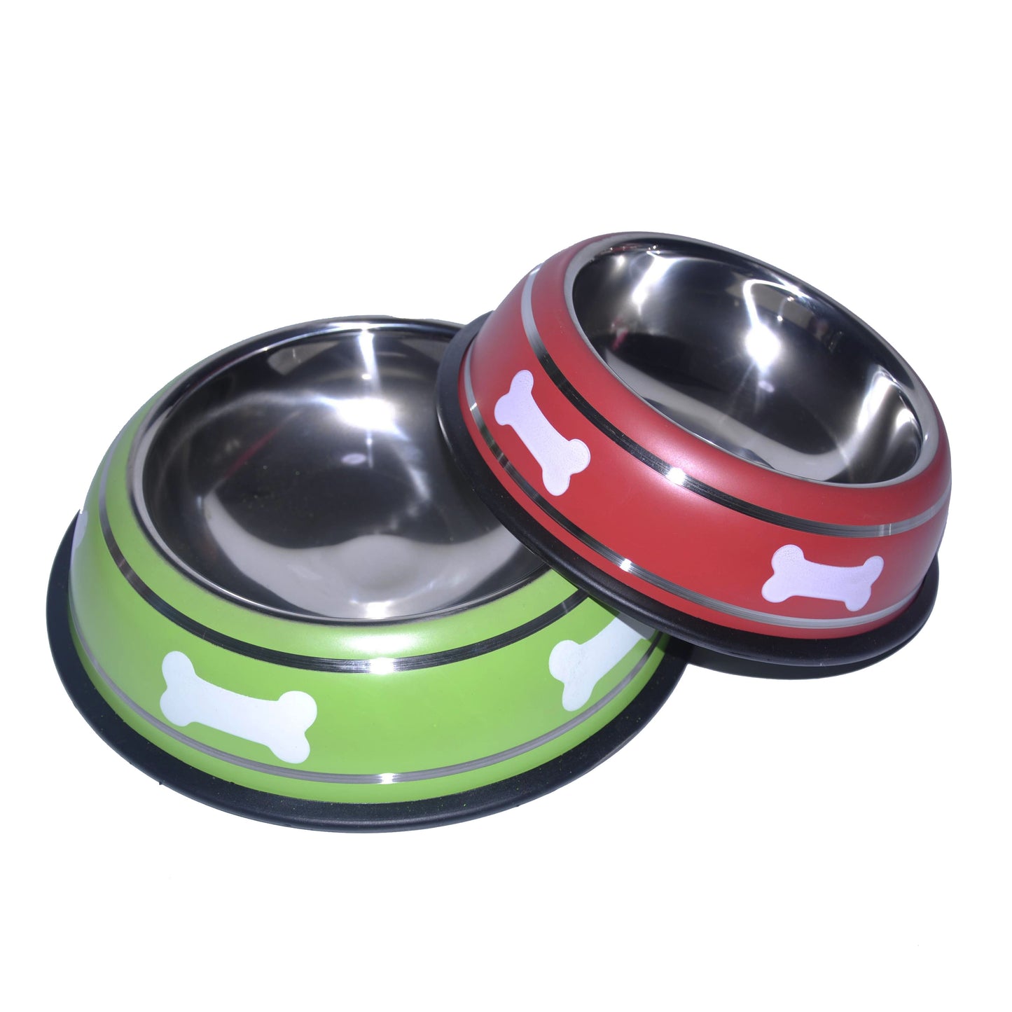 2020 New Design High Quality Stainless Steel Bone Print Travel Dog Food Water Bowl