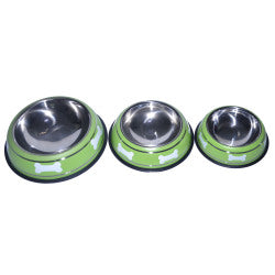 2020 New Design High Quality Stainless Steel Bone Print Travel Dog Food Water Bowl