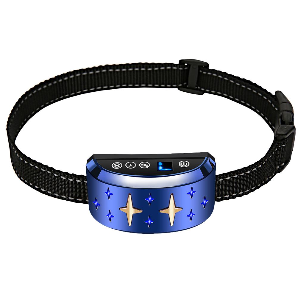 Auto Anti Bark Collar Vibration Sound Smart Pet Collar Rechargeable Stop Barking Dog Collar IP7 Waterproof Dog Training Collars