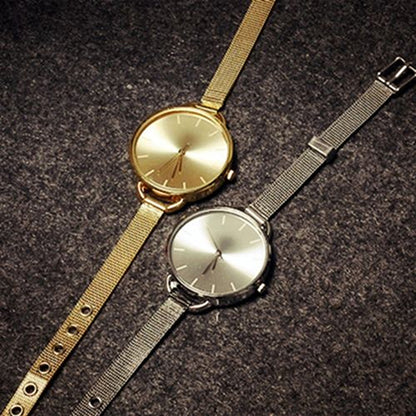 Women's Fashion Ultra-thin Slim Mesh Strap Quartz Analog Wrist Bracelet Watch