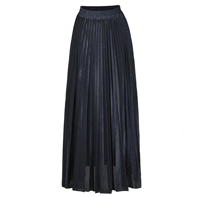 New Pleated Long Flowing Skirt