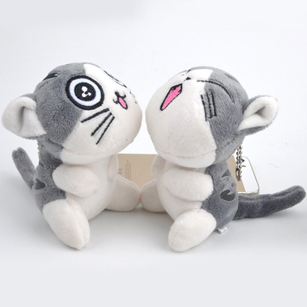 8cm lindo gato de dibujos animados gatito Mini muñeco de peluche juguete llavero colgante