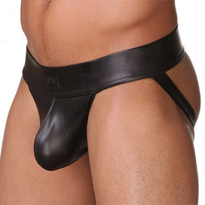 Tangas sexys sin culo para hombre, suspensorio, ropa interior negra, calzoncillos eróticos