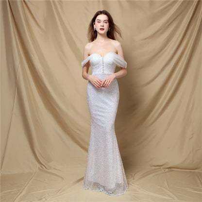 Banquet Classic Mermaid Velvet Evening Dress