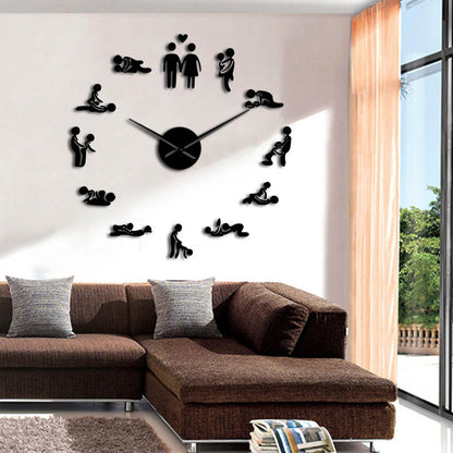 Adult interest wall clock stereo