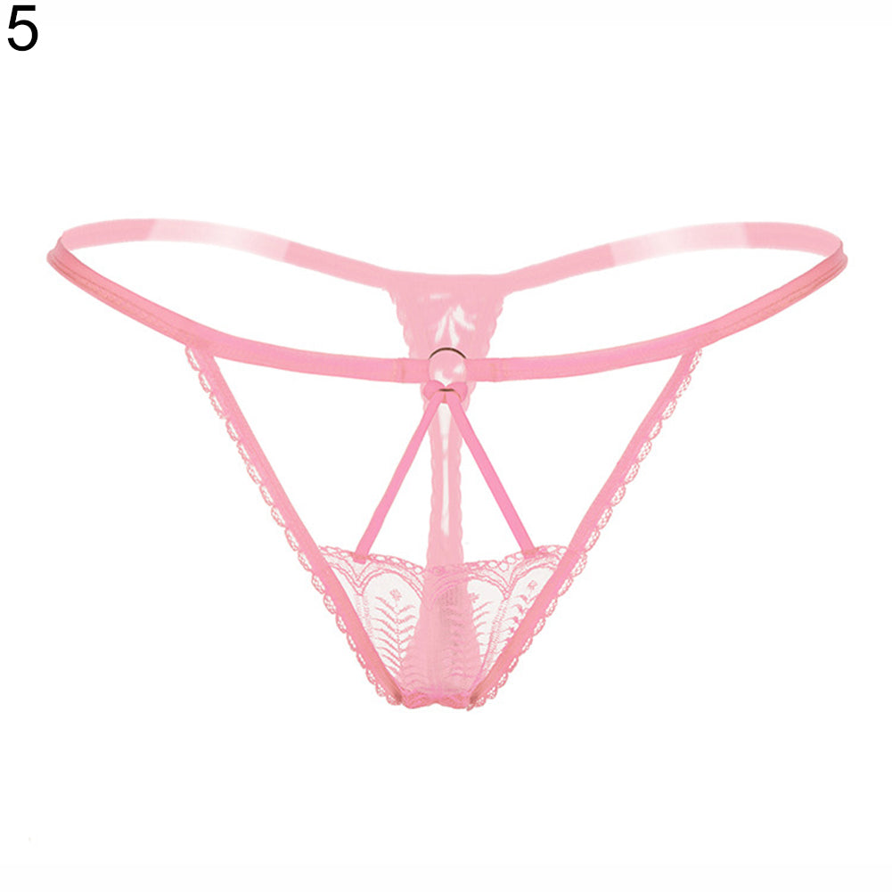 Sexy Lace Strap G-String Hollow out Elastic Thong