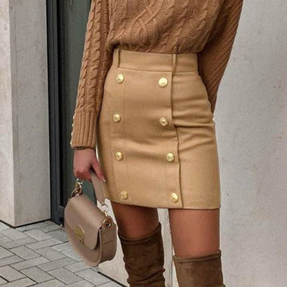 ON SALE!!! 50% OFF!!! A-line All-match Short Skirt (Camel Only)