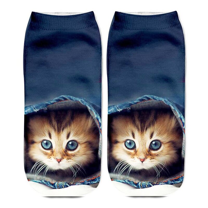 Calcetines unisex tobilleros estampados en 3D