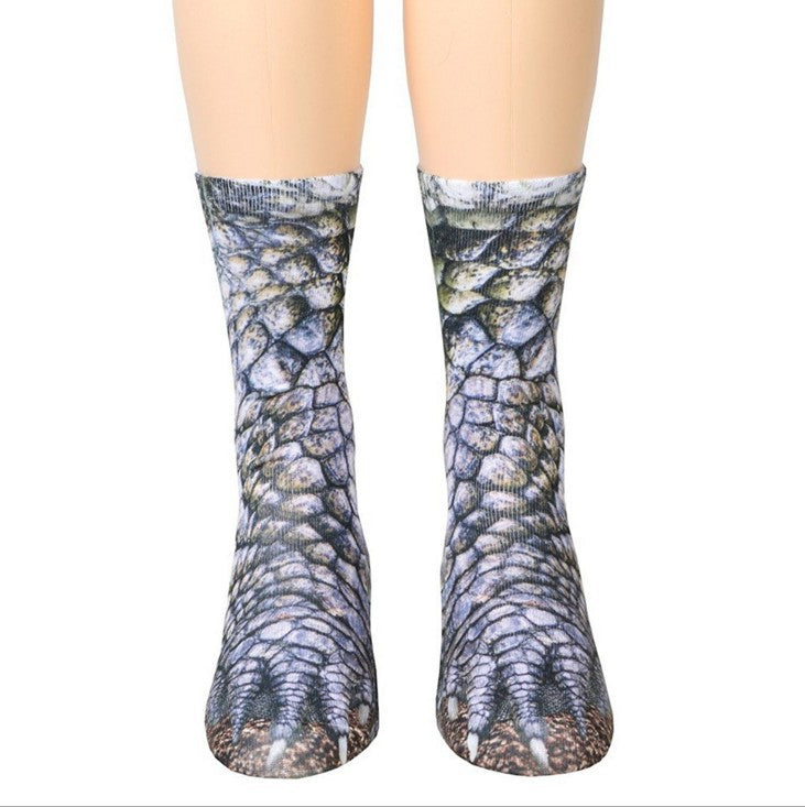 Calcetines de pata de animal 3D para adultos y niños, lindos garras de gato, unisex, largos