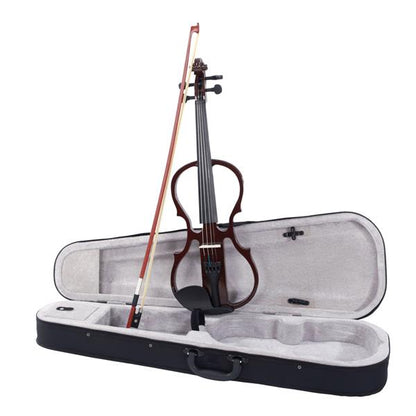 4/4 Electric Silent Violin   Case   Bow   Rosin   Headphone   Connecting Line V-0