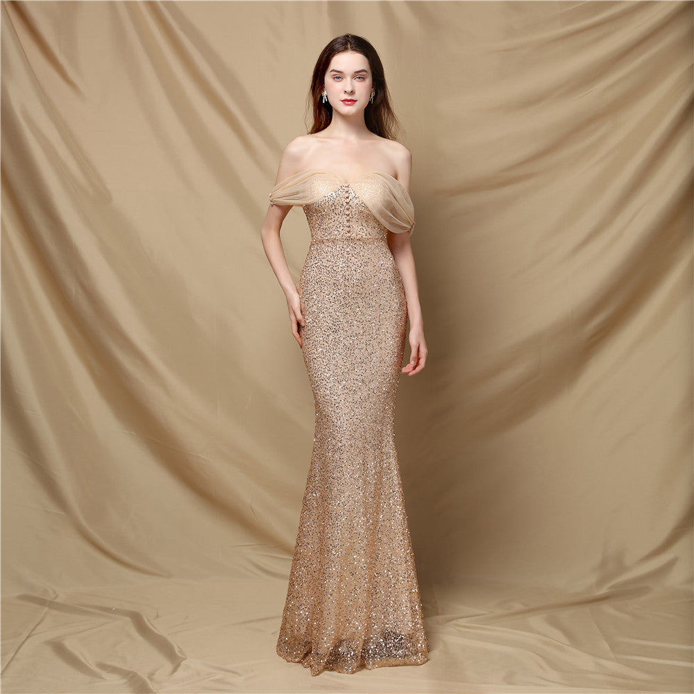 Banquet Classic Mermaid Velvet Evening Dress